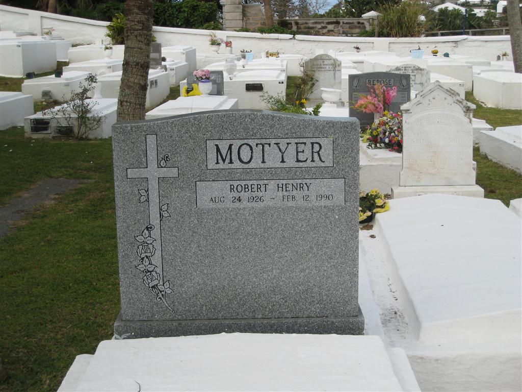 Robert Henry MOTYER (1926-1990)St. Mark's Church Cemetery, Smith's Parish, BermudaDatabase Person-ID:&nbsp;&nbsp;i141
